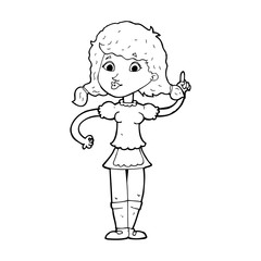 cartoon pretty maid woman