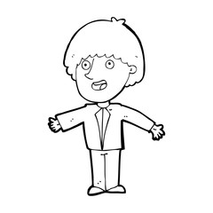 Obraz premium cartoon happy man