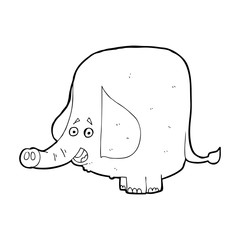 cartoon happy elephant