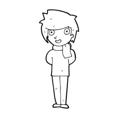 cartoon friendly man