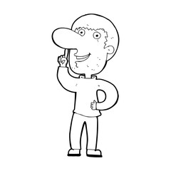 Obraz premium cartoon man with idea