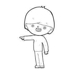 cartoon man pointing