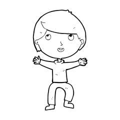 cartoon happy boy