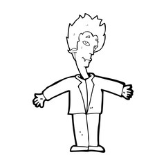 cartoon happy vampire