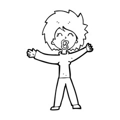 cartoon woman shouting