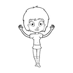 cartoon pretty girl