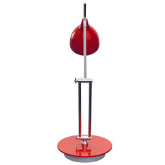 Fototapeta premium Idle red lamp with extended dome view from back. 3d graphic