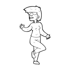 cartoon woman waving