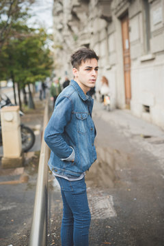 young handsome alternative dark model man
