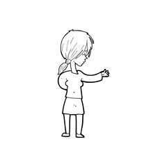 cartoon woman gesturing