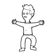 Fototapeta premium cartoon man panicking