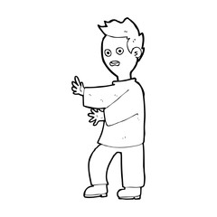 cartoon shocked man
