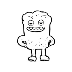 cartoon tooth looking smug