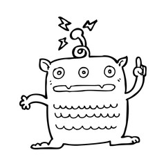 cartoon weird little alien