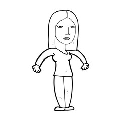cartoon annoyed woman