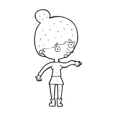 cartoon surprised woman