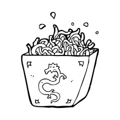 cartoon noodle box