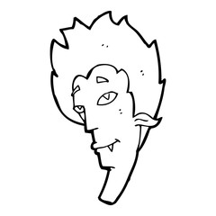cartoon vampire head