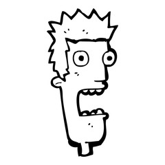 cartoon shocked man's face