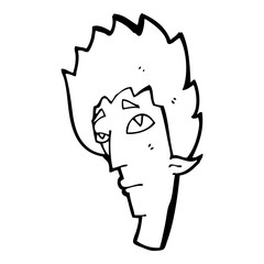 cartoon vampire head