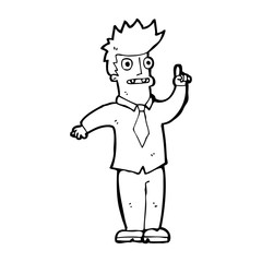 Obraz premium cartoon man with idea