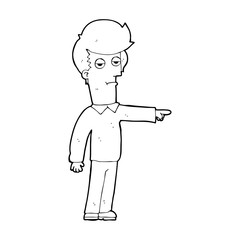 cartoon pointing man