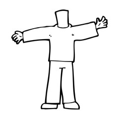 cartoon body with open arms  (mix and match cartoons or add own