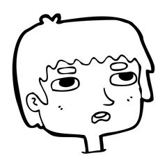 cartoon unhappy face