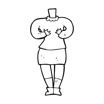 cartoon female body (add photos or mix and match cartoons)