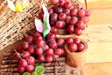 Bunch of grapes fruit  juicy fresh delicious.