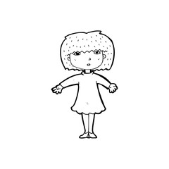 cartoon surprised woman