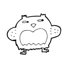 cartoon suspicious owl