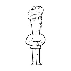 cartoon arrogant man