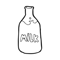 cartoon bottle of milk