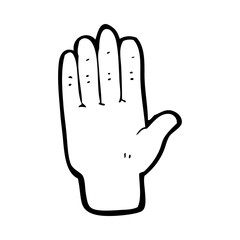 cartoon open hand