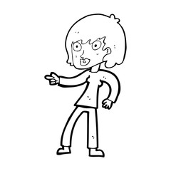 cartoon woman pointing