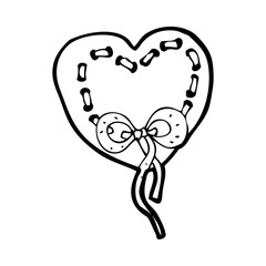 stitched heart cartoon