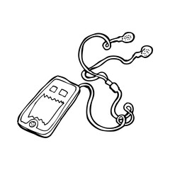 cartoon music player