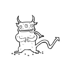 cartoon little demon