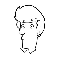 cartoon surprised expression