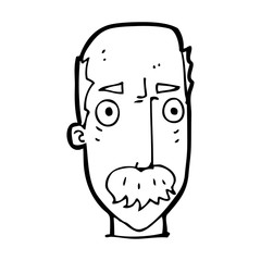 cartoon annoyed old man