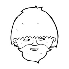 cartoon bearded man