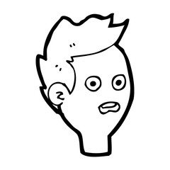 cartoon shocked man