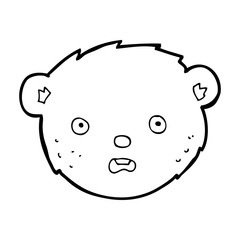 cartoon teddy bear face