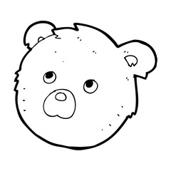 cartoon teddy bear face