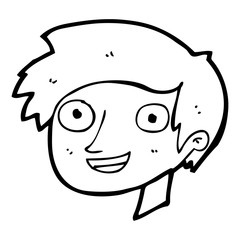 cartoon happy boy face