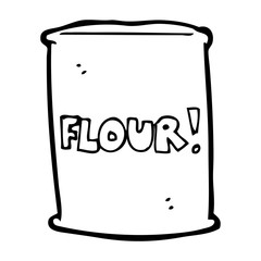 cartoon bag of flour