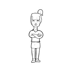 cartoon annoyed woman