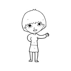 cartoon woman explaining