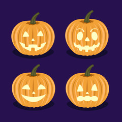Set pumpkins for Halloween